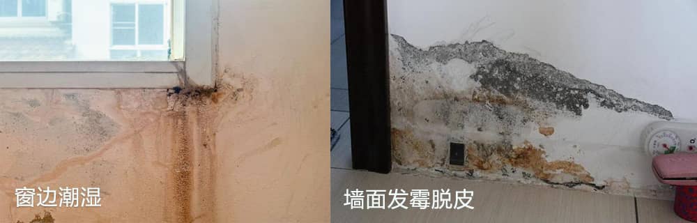 防水层失效的渗漏现象